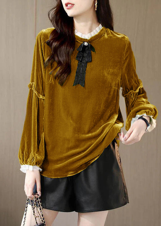Kvinders Ruffled Patchwork Shirt 5