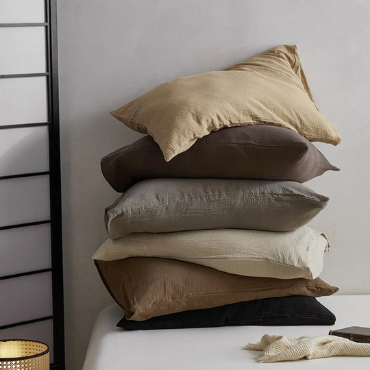 Kvinders Sengesæt med Naturlig Tekstur og Åndbar Design 1