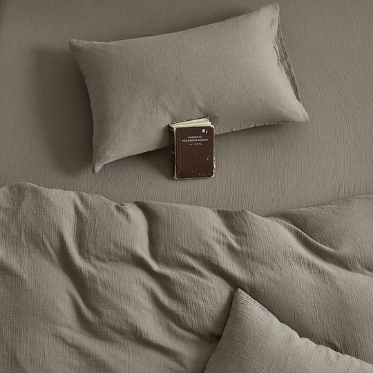 Kvinders Sengesæt med Naturlig Tekstur og Åndbar Design 10