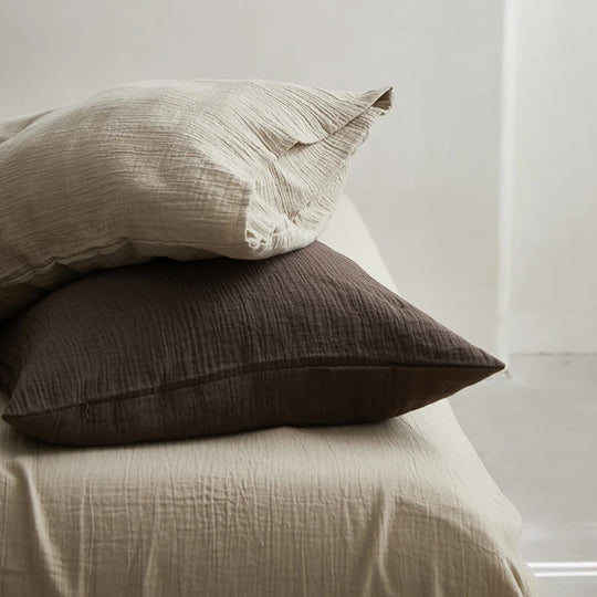 Kvinders Sengesæt med Naturlig Tekstur og Åndbar Design 4