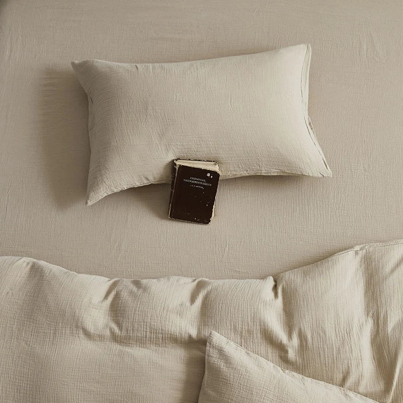 Kvinders Sengesæt med Naturlig Tekstur og Åndbar Design 7