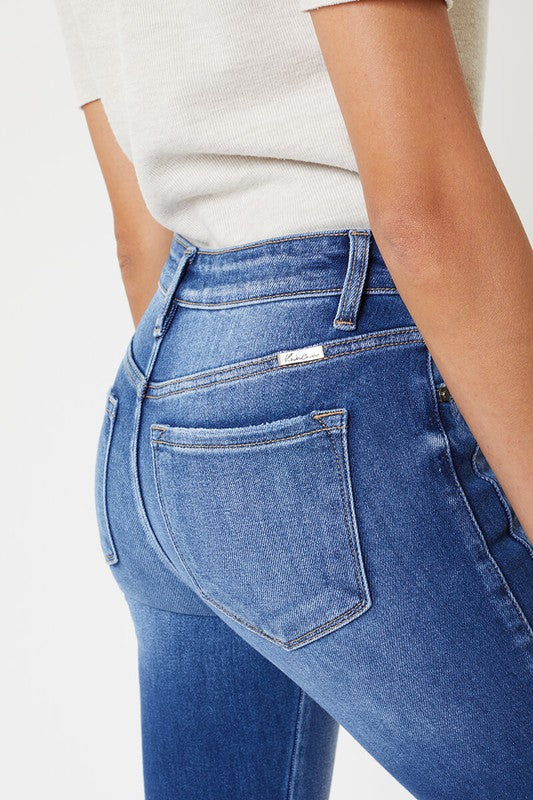 Kvinders Skinny Jeans med Høj Talje og Kantdetaljer 6