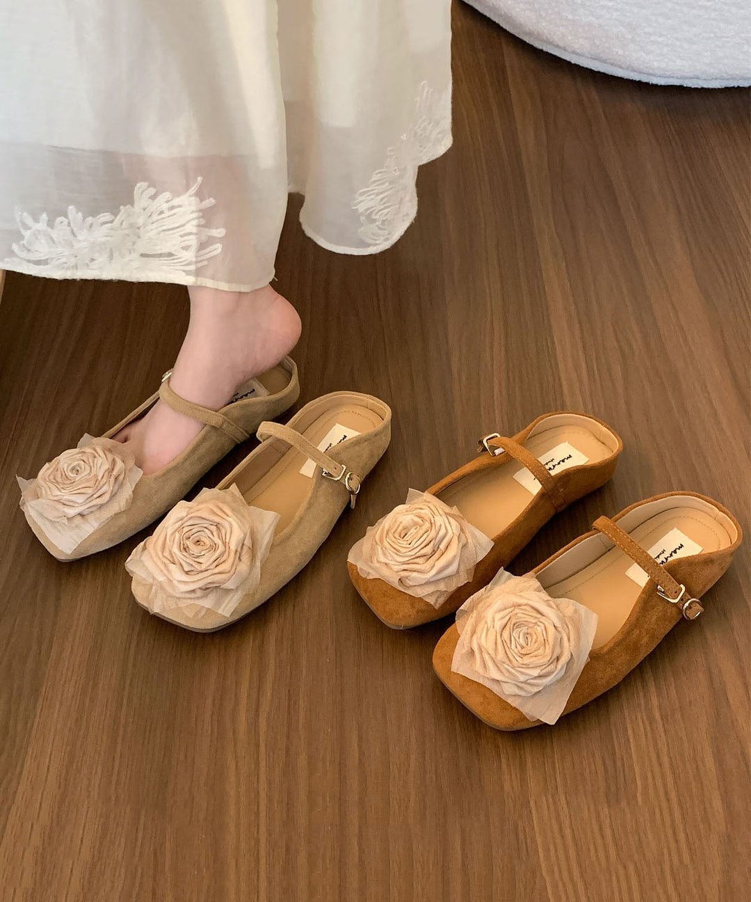 Kvinders Slide Sandaler med Blomsterdesign 4