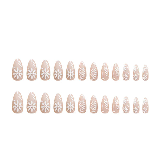 Kvinders Stiletto-negle Blomsterdesign Moderne Neglekunst 3