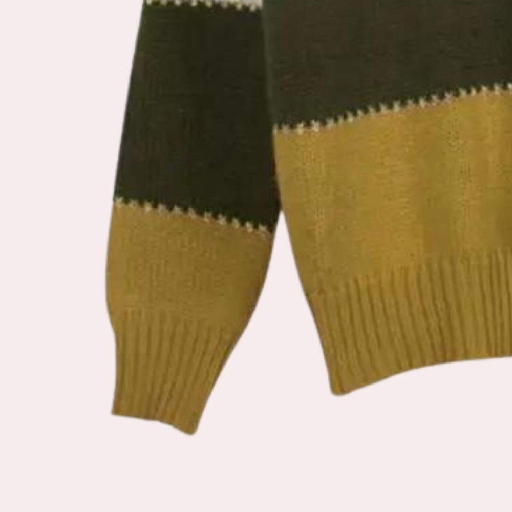 Kvinders Stribet Sweater i Klassisk Stil 1