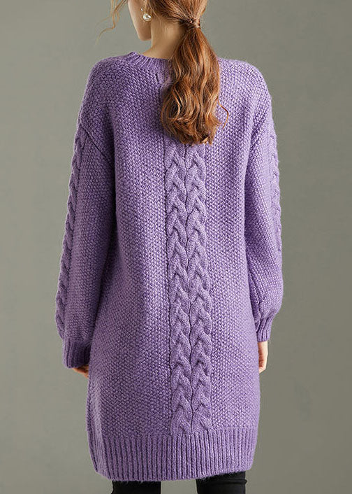 Kvinders Strikket Sweater Kjole Klassisk Stil 2