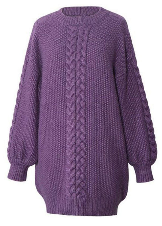 Kvinders Strikket Sweater Kjole Klassisk Stil 4