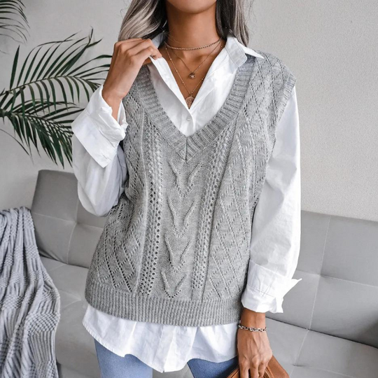 Kvinders Strikvest i Moderne Design 1