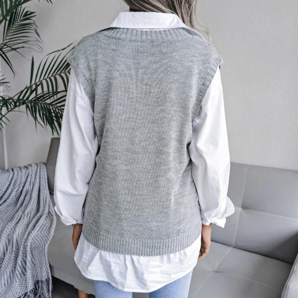 Kvinders Strikvest i Moderne Design 3