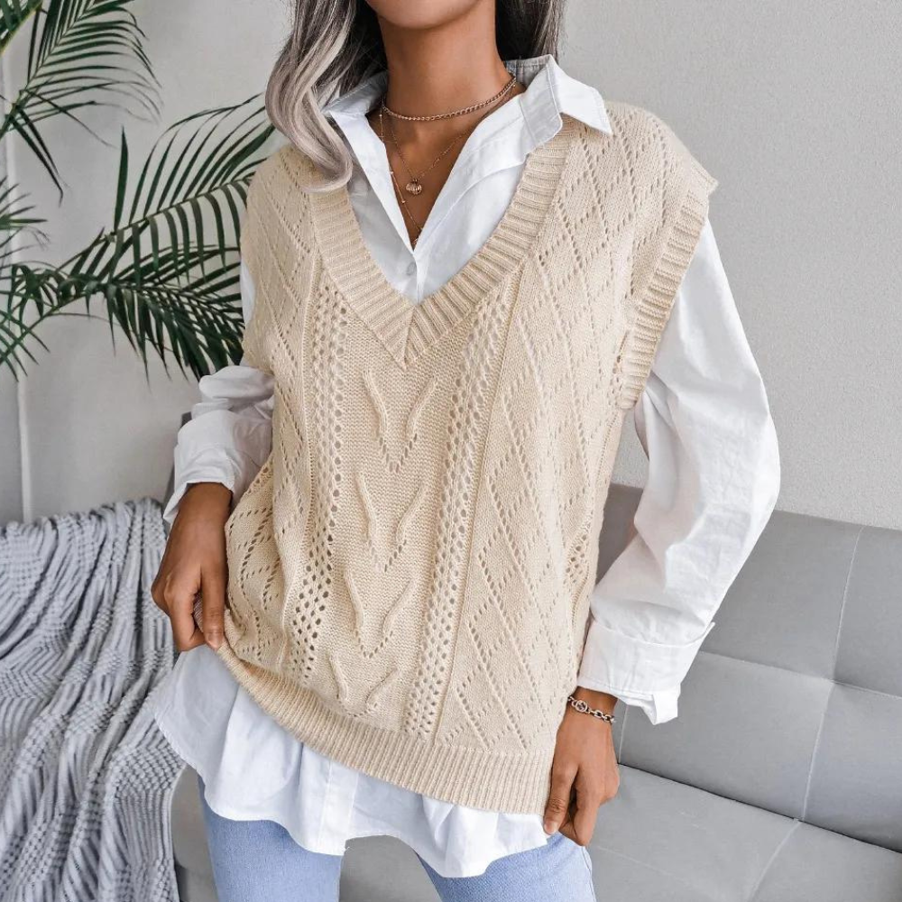 Kvinders Strikvest i Moderne Design 5
