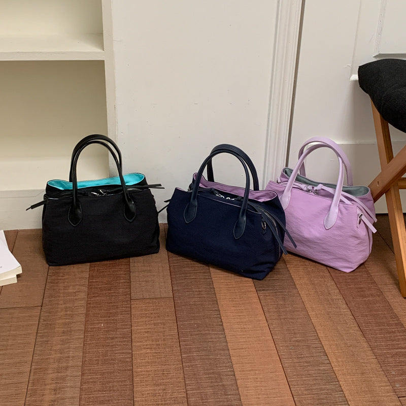 Kvinders Strukturerede Taske Satchel Stilfuld 4