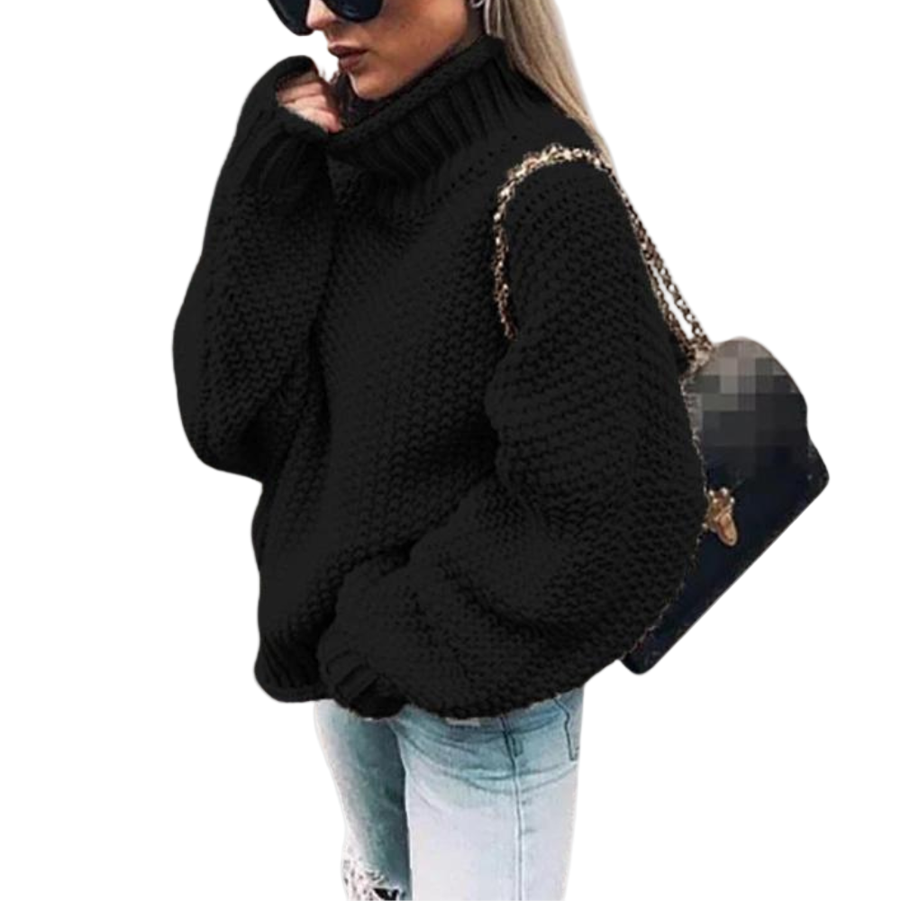 Kvinders Sweater i Tykt Design 0
