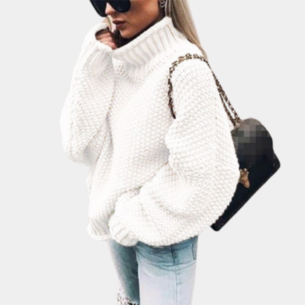 Kvinders Sweater i Tykt Design 4
