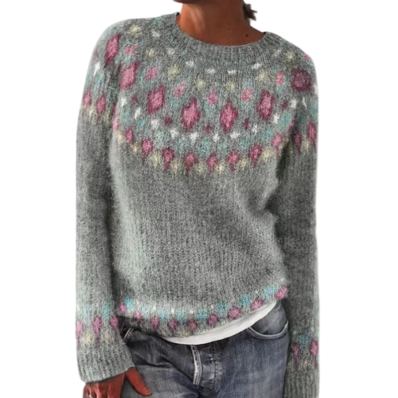 Kvinders Sweater med Mønster og Struktur 0
