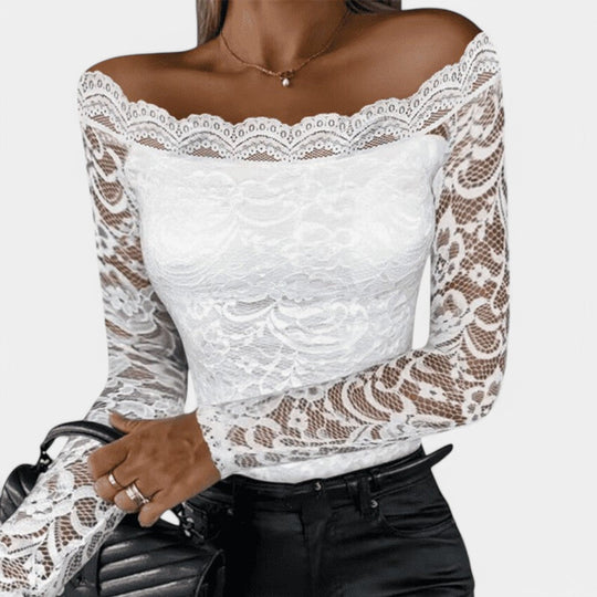 Kvinders Top i Blonde med Bare Skuldre 6