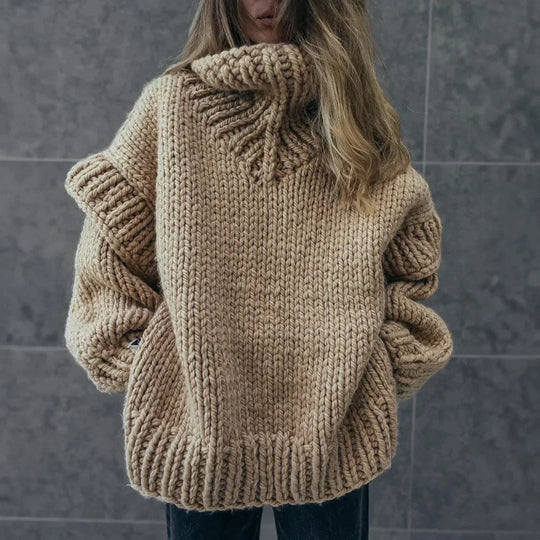 Kvinders Turtleneck Sweater Oversized Fit 1