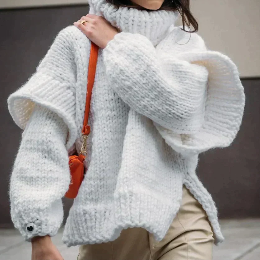 Kvinders Turtleneck Sweater Oversized Fit 2