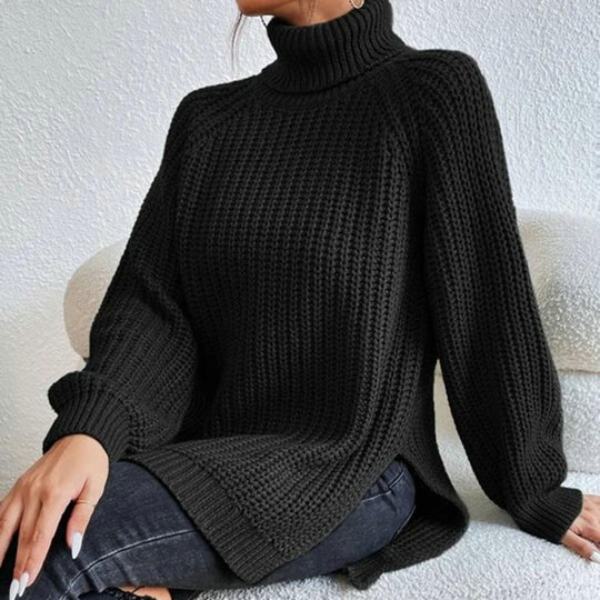 Kvinders Turtleneck Sweater Ribbet Uld Strik 5