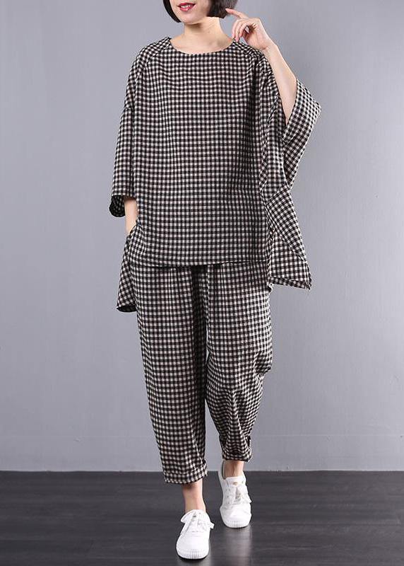 Kvinders Vintage Bluse og Bukser Sæt Chic Mønster 2