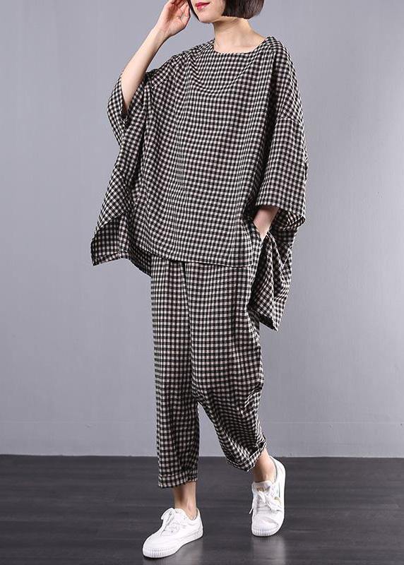 Kvinders Vintage Bluse og Bukser Sæt Chic Mønster 3