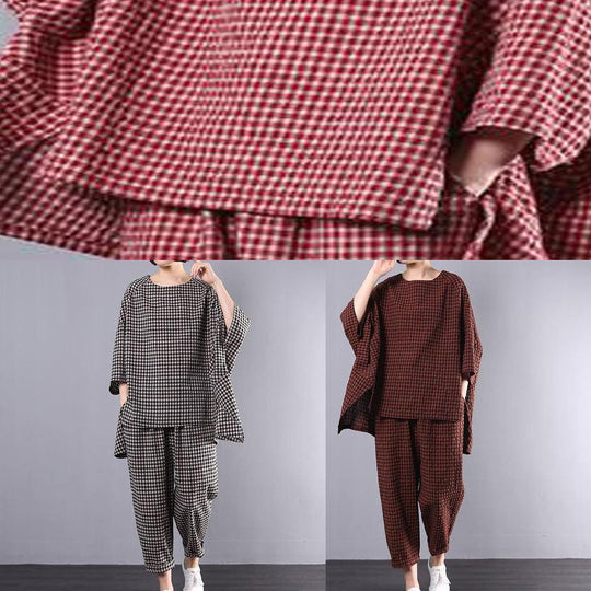 Kvinders Vintage Bluse og Bukser Sæt Chic Mønster 4
