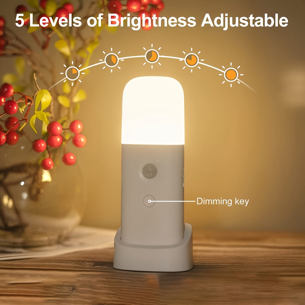 LED Natlampe med Bevægelsessensor Justerbar Lysstyrke 0
