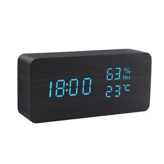 LED Vækkeur i Træ med Digital Display og Snooze-Funktion 13