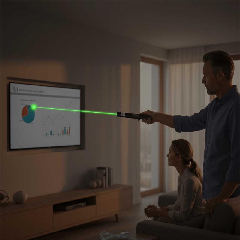 Laserpointer med Justerbar Fokus til Præsentationer og Stjernekiggeri 1