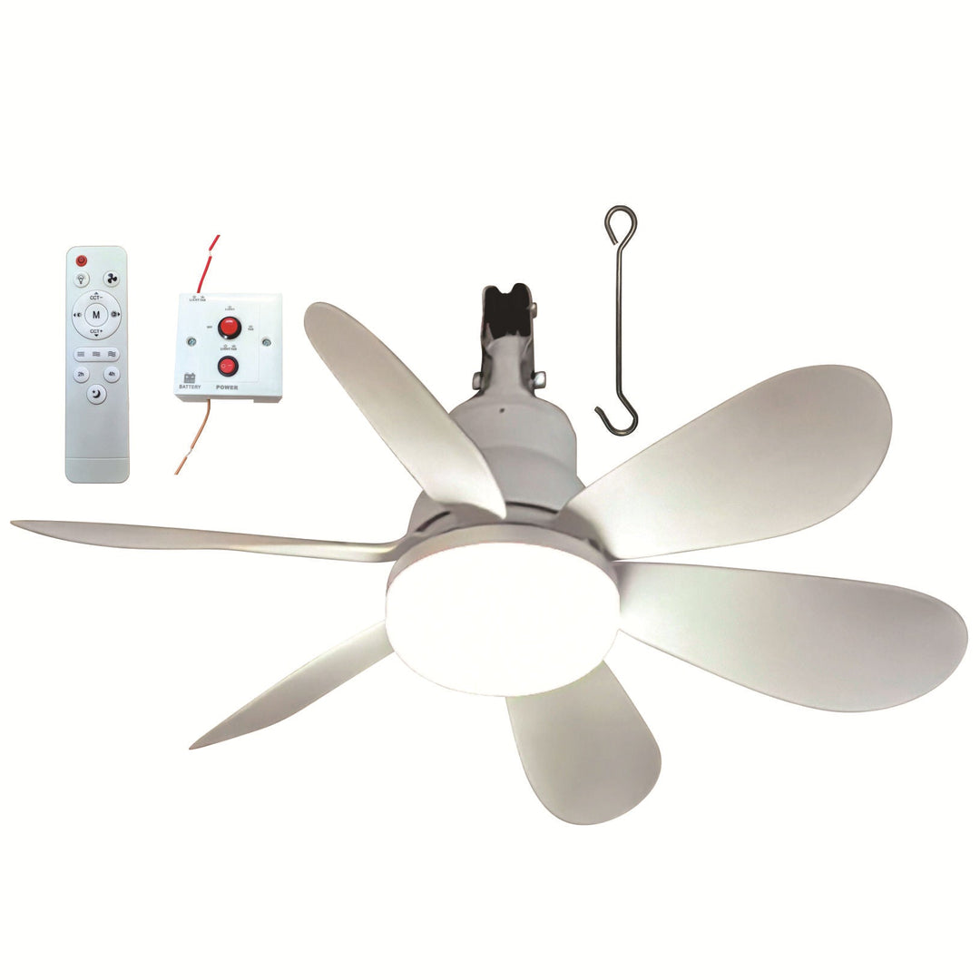 Loftsventilator med integreret LED-lys og fjernbetjening 0