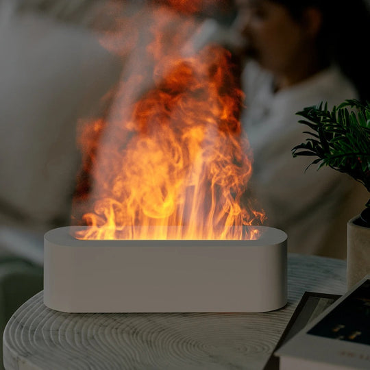 Luftfugter med Flammeeffekt og Aroma Diffuser 1