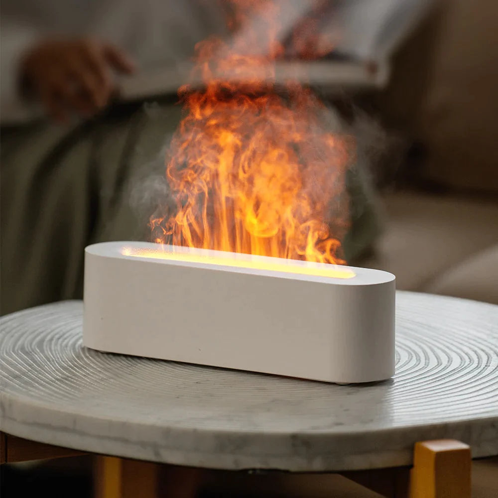 Luftfugter med Flammeeffekt og Aroma Diffuser 5
