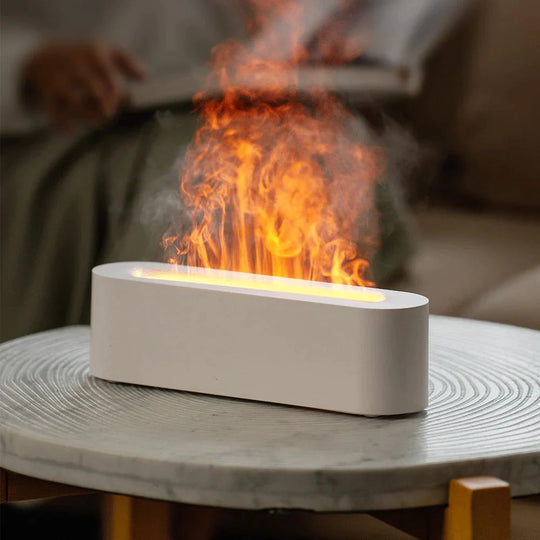 Luftfugter med Flammeeffekt og Aroma Diffuser 5