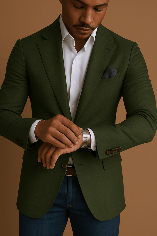 Mænds Blazer Tætsiddende Moderne Stil 2