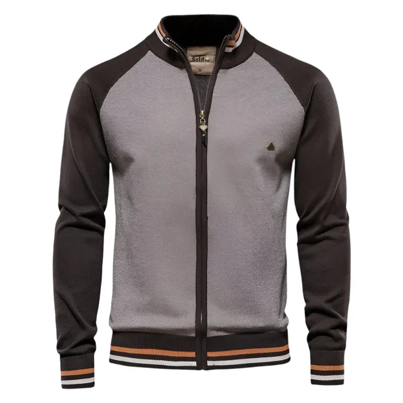 Mænds Cardigan Med Lynlås Casual Stil 7