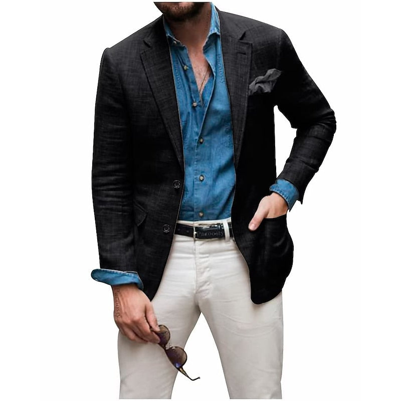 Mænds Casual Blazer med Let Design 8