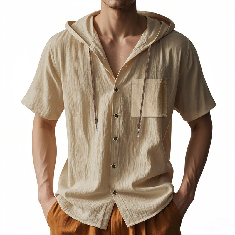Mænds Hættetrøje Button-Up Casual 2