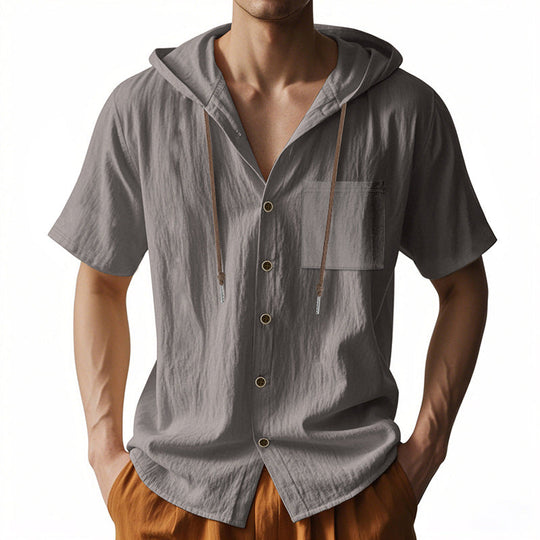 Mænds Hættetrøje Button-Up Casual 3