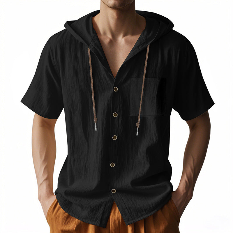 Mænds Hættetrøje Button-Up Casual 4