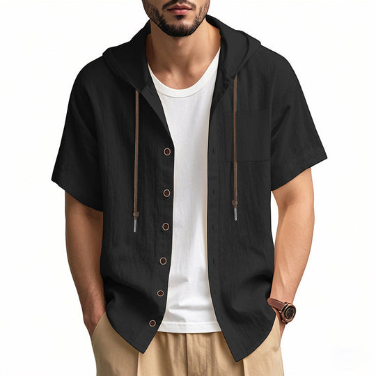 Mænds Hættetrøje Button-Up Casual 5