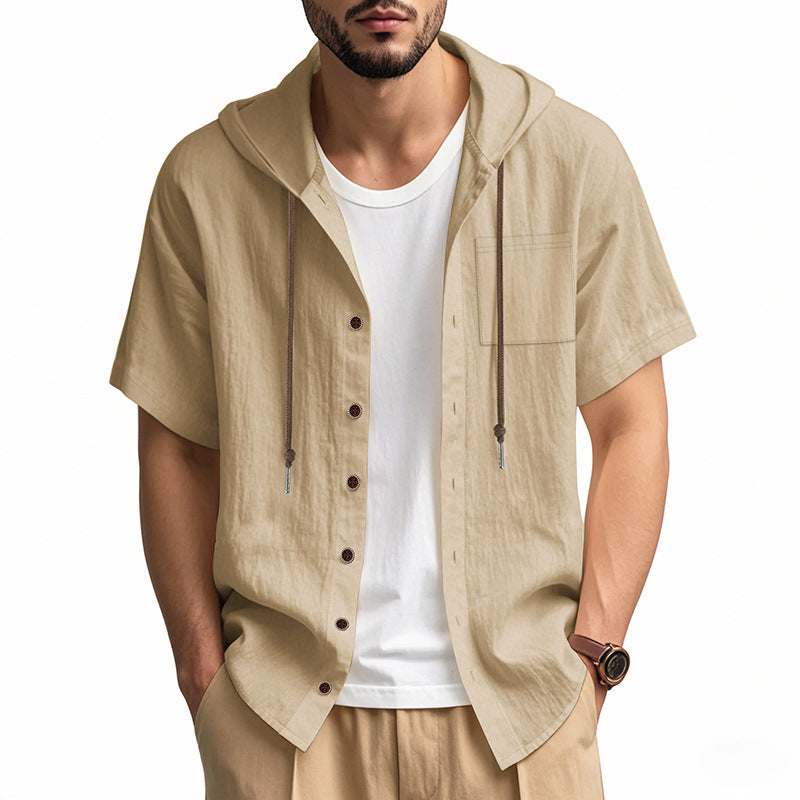 Mænds Hættetrøje Button-Up Casual 6