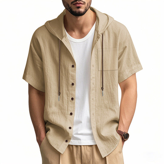 Mænds Hættetrøje Button-Up Casual 6