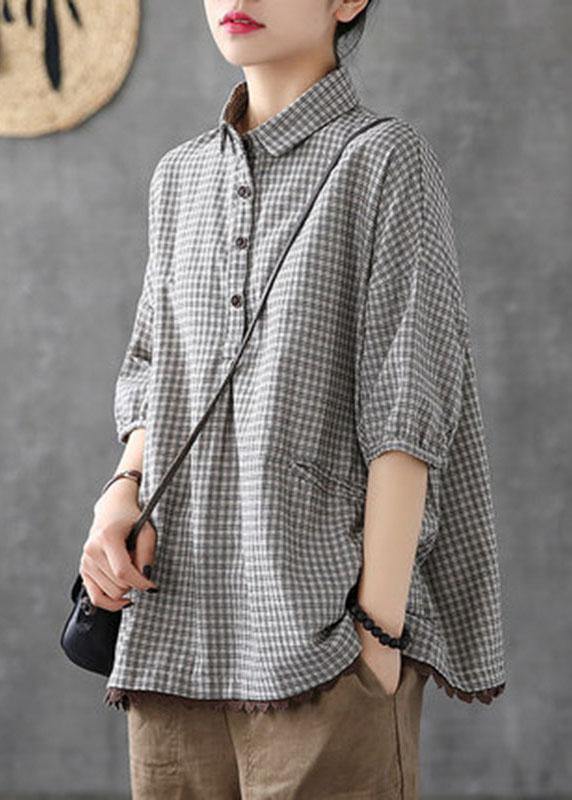 Mænds Halværmet Patchwork T-shirt i Mørkegrå 1