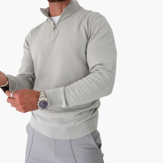 Mænds Jumper med Halv Lynlås Casual Stil 1