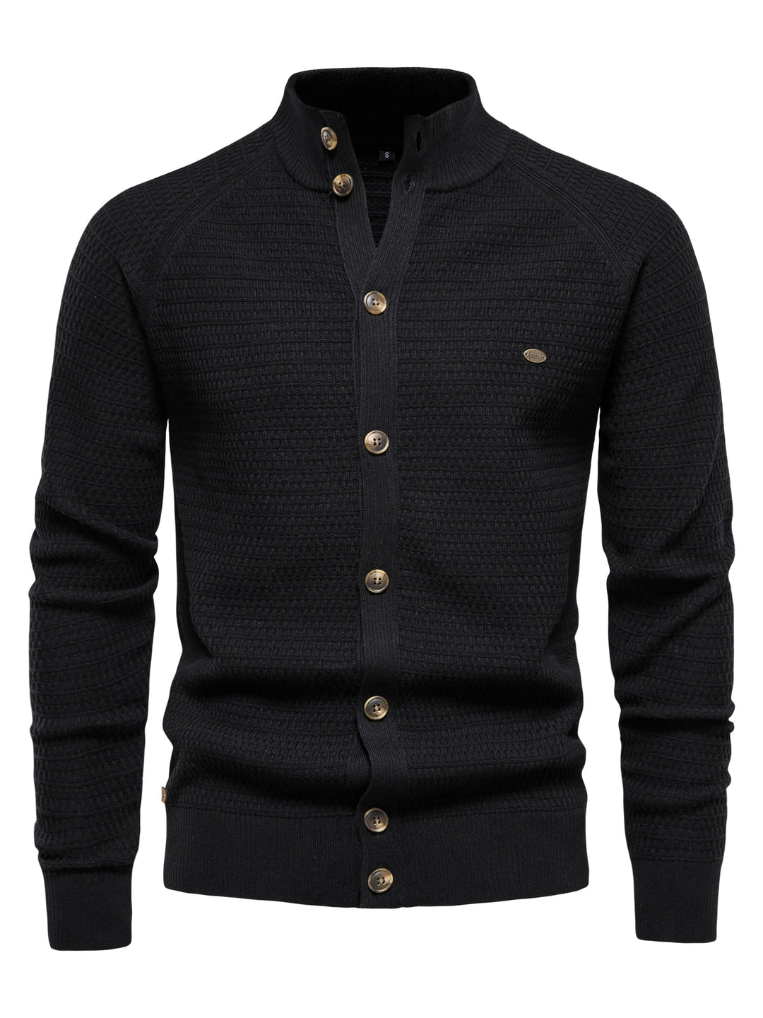 Mænds Klippede Sweater med Stativ Krave 2