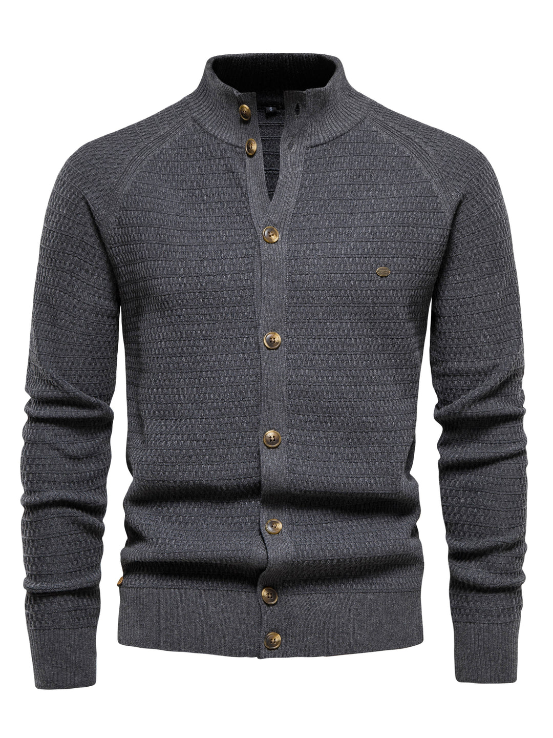 Mænds Klippede Sweater med Stativ Krave 3