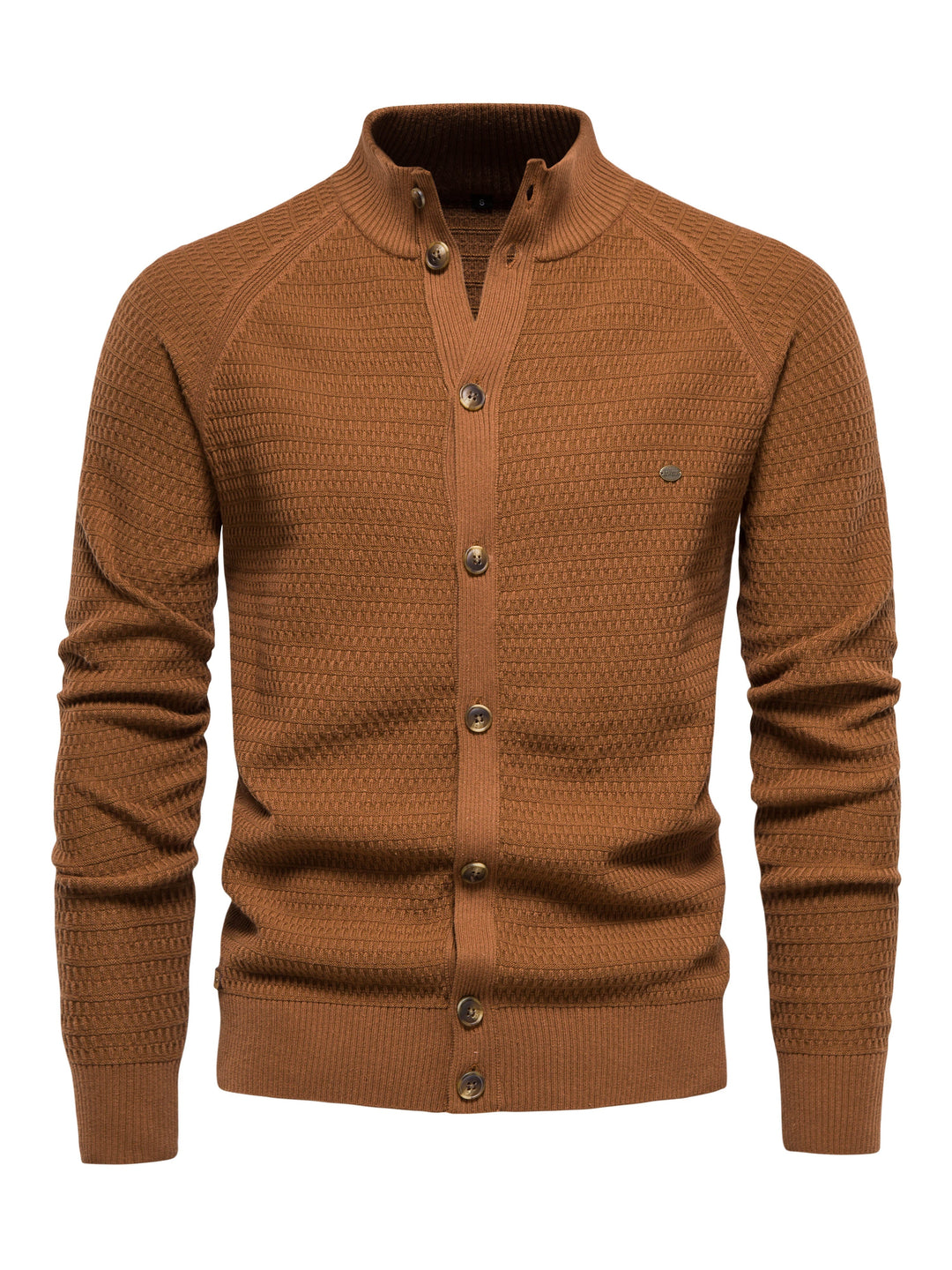 Mænds Klippede Sweater med Stativ Krave 4