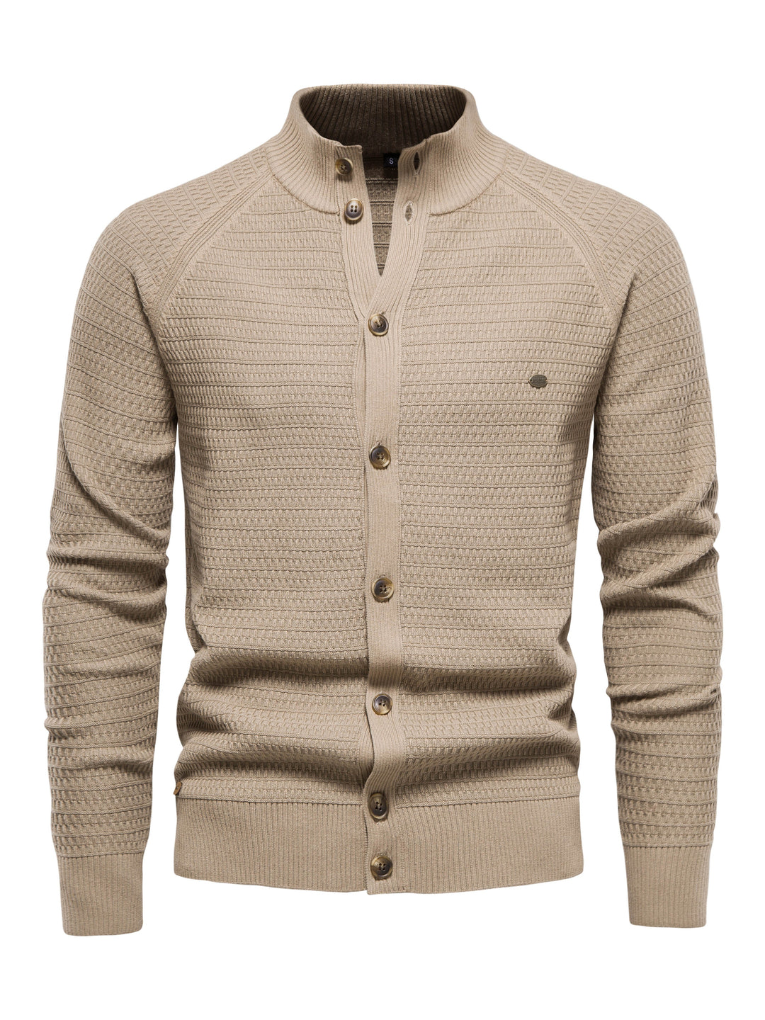 Mænds Klippede Sweater med Stativ Krave 5