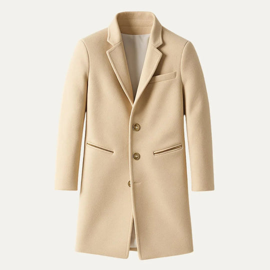 Mænds Lang Trenchcoat Klassisk Stil 1