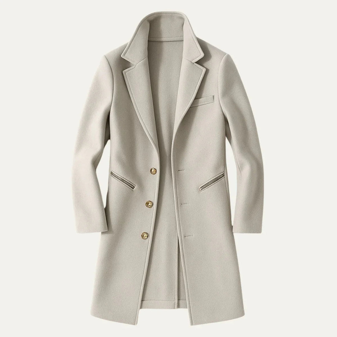 Mænds Lang Trenchcoat Klassisk Stil 2