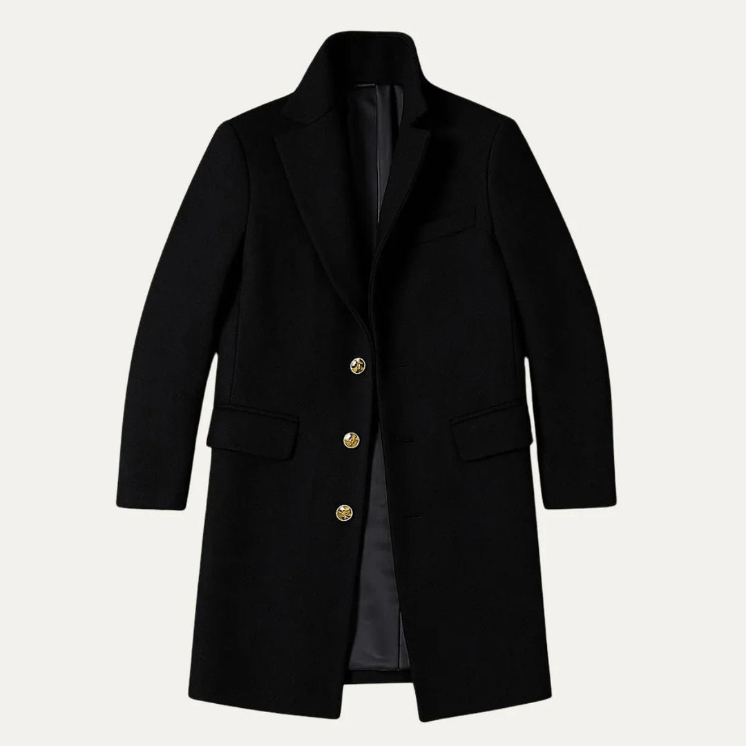 Mænds Lang Trenchcoat Klassisk Stil 3